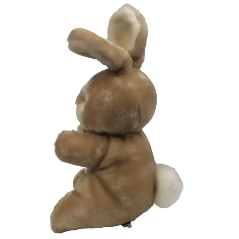 Vintage America Wego Bunny Rabbit Plush 13'' 1982 Tan White w/ Gold Bow
